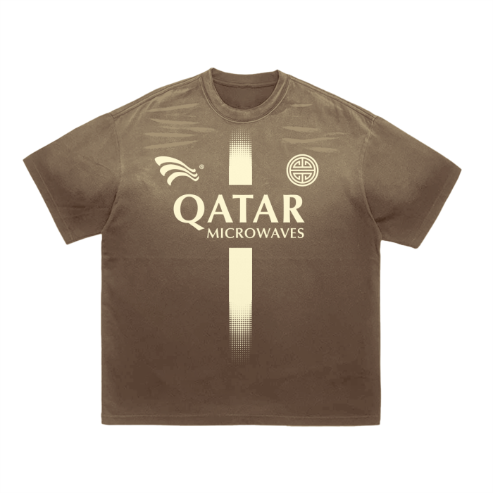Qatar Microwaves Tee Brown